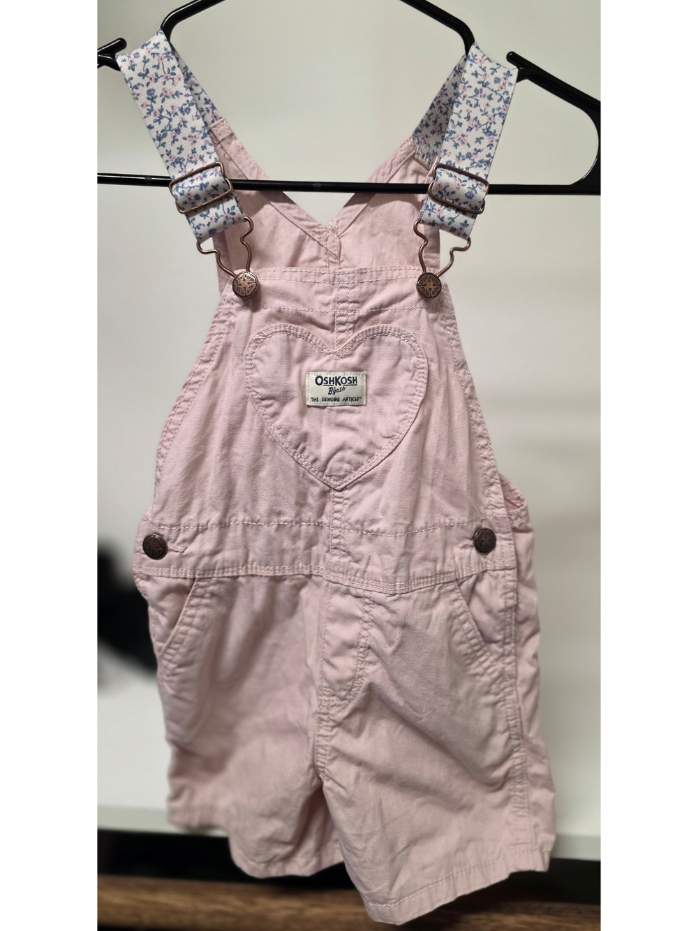 OshKosh B'gosh Pink Heart Shortalls for Kids